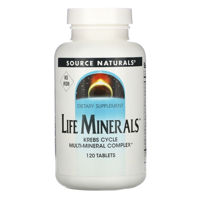 Source Naturals, «Микроэлементы жизни» без железа, 120 таблеток