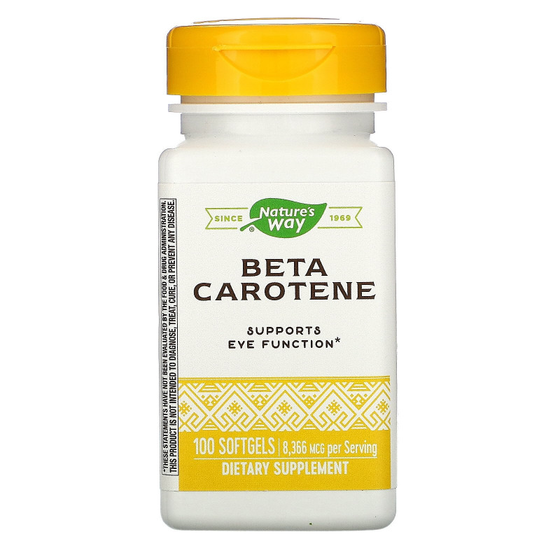 Nature's Way, Beta Carotene, 25,000 IU, 100 Softgels