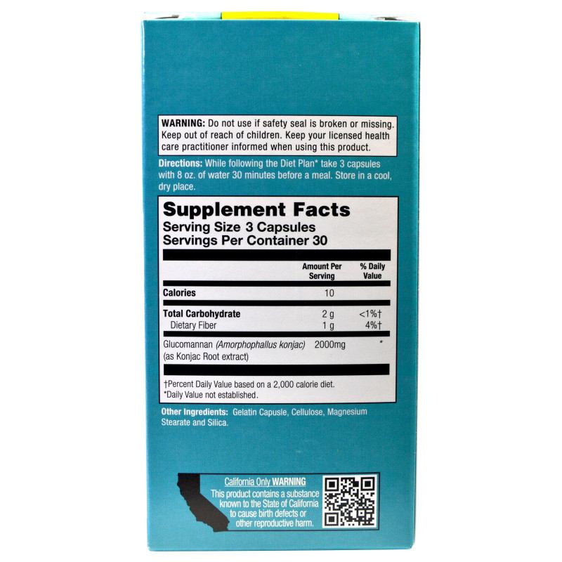 Natural Balance, Глюкоманнан, максимальная сила, 2000 мг, 90 капсул