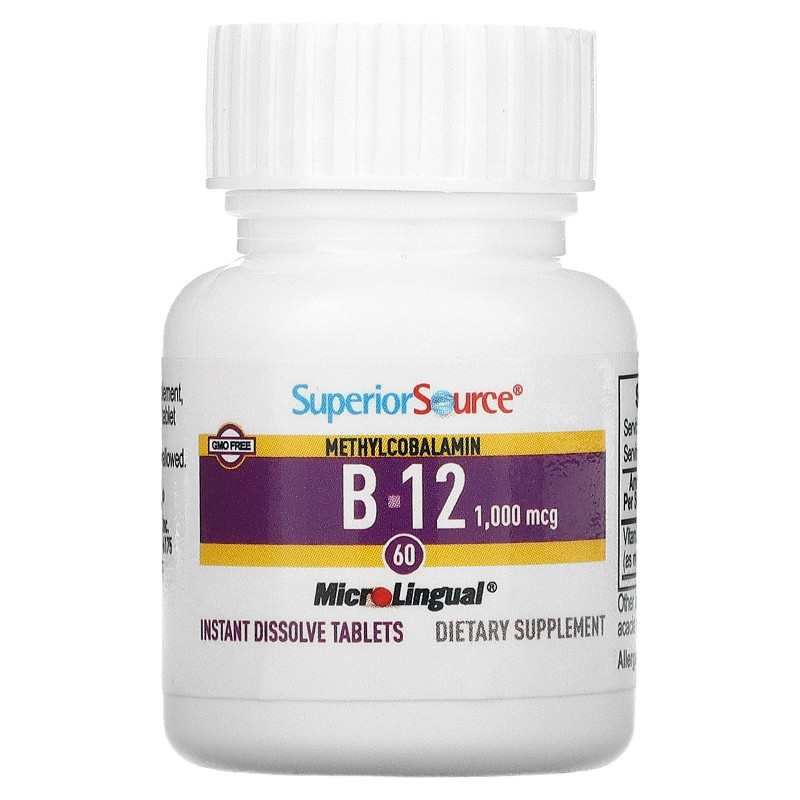 Superior Source, Methylcobalamin B-12, 1000 mcg, 60 MicroLingual Instant Dissolve Tablets