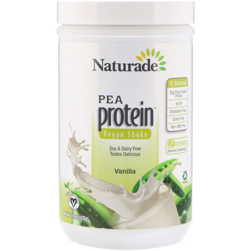 Naturade, Pea Protein Vegan Shake, Vanilla, 15.2 oz (432 g)