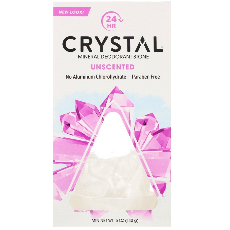 Crystal Body Deodorant, Mineral Deodorant Stone, Unscented, 5 oz (140 g)