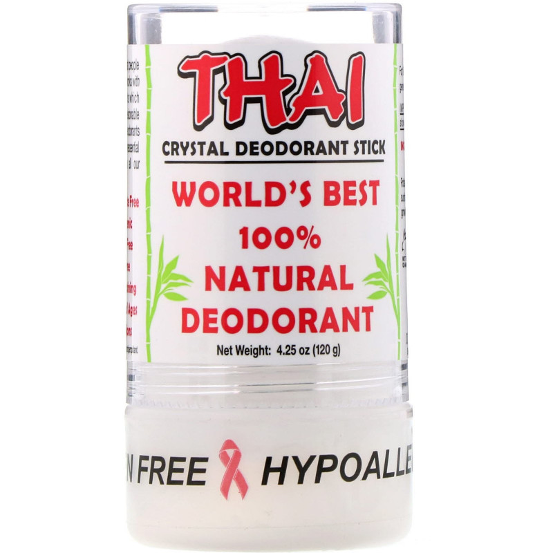 Thai Deodorant Stone, Шариковый дезодорант Тайский Кристалл, 4.25 унций (120 г)