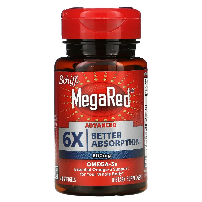 Schiff, MegaRed, Advanced Omega-3s, 800 mg, 40 Softgels