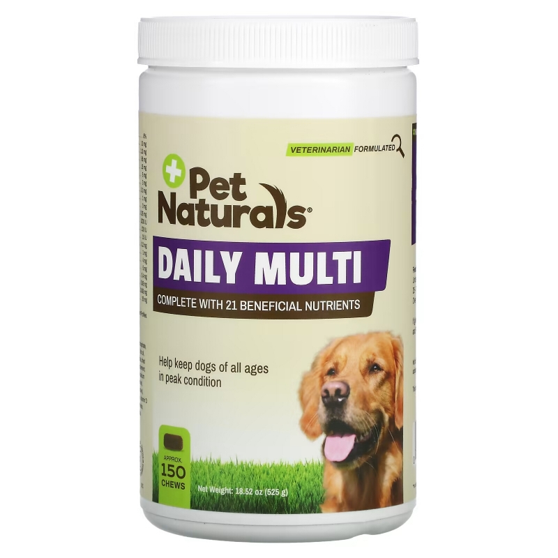 Pet Naturals, Daily Multi, For Dogs, All Ages, Approx. 150 Chews, 18.52 oz (525 g)