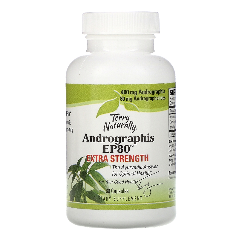 Terry Naturally, Andrographis EP80, Extra Strength, 60 Capsules