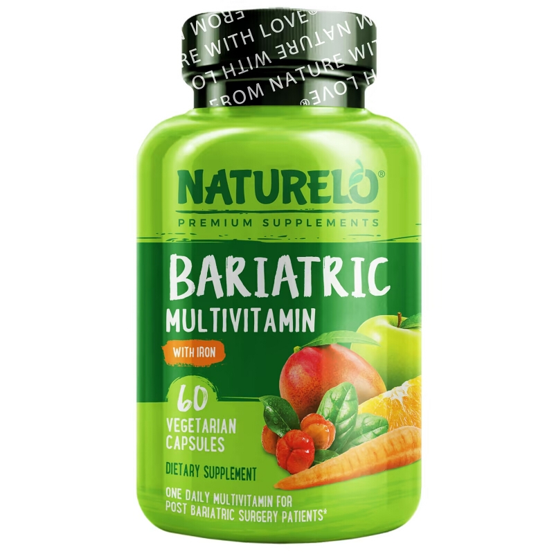 NATURELO, Bariatric Multivitamin with Iron, 60 Vegetarian Capsules