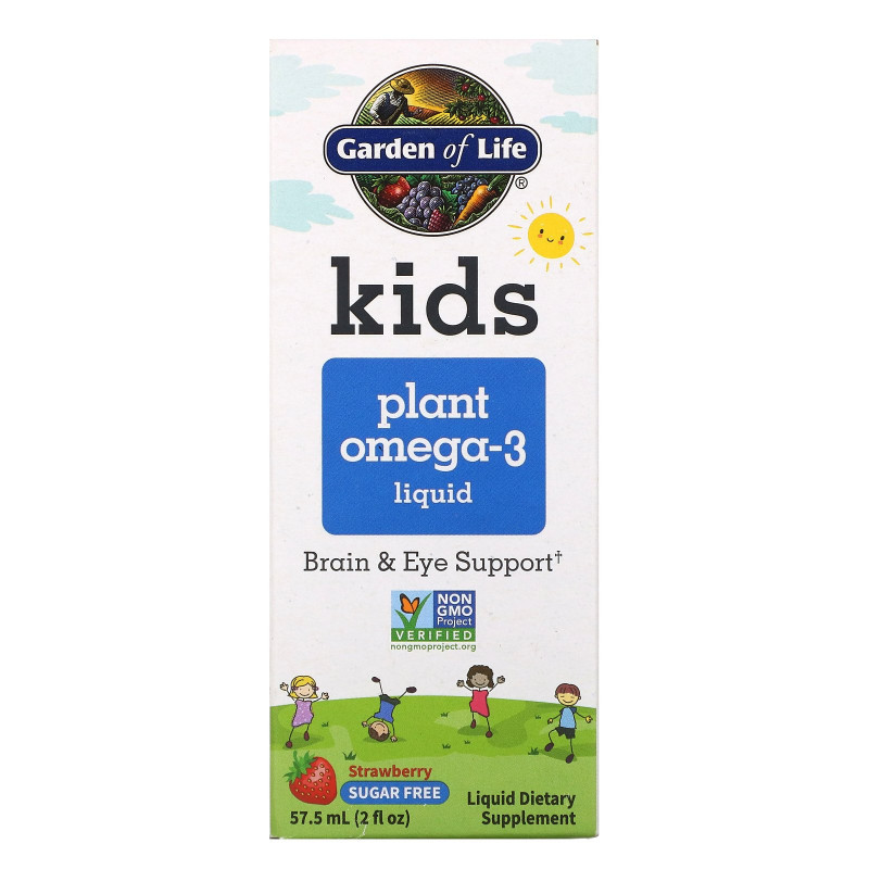 Garden of Life, Kids Plant Omega-3, Strawberry 2 fl oz (57.5 mL) Liquid