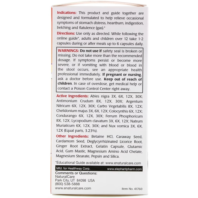 NaturalCare, Reflux-Away, для мужчин и женщин, 60 капсул