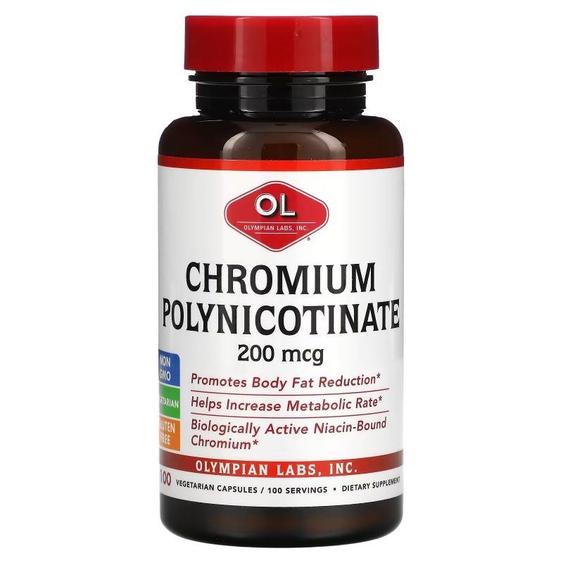 Olympian Labs Inc. Chromium Polynicotinate 200 mcg 100 Veggie Caps