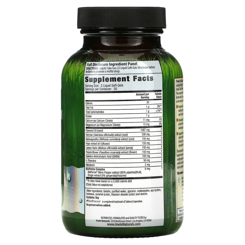 Irwin Naturals Сила сна PM 60 мягких капсул с жидкостью