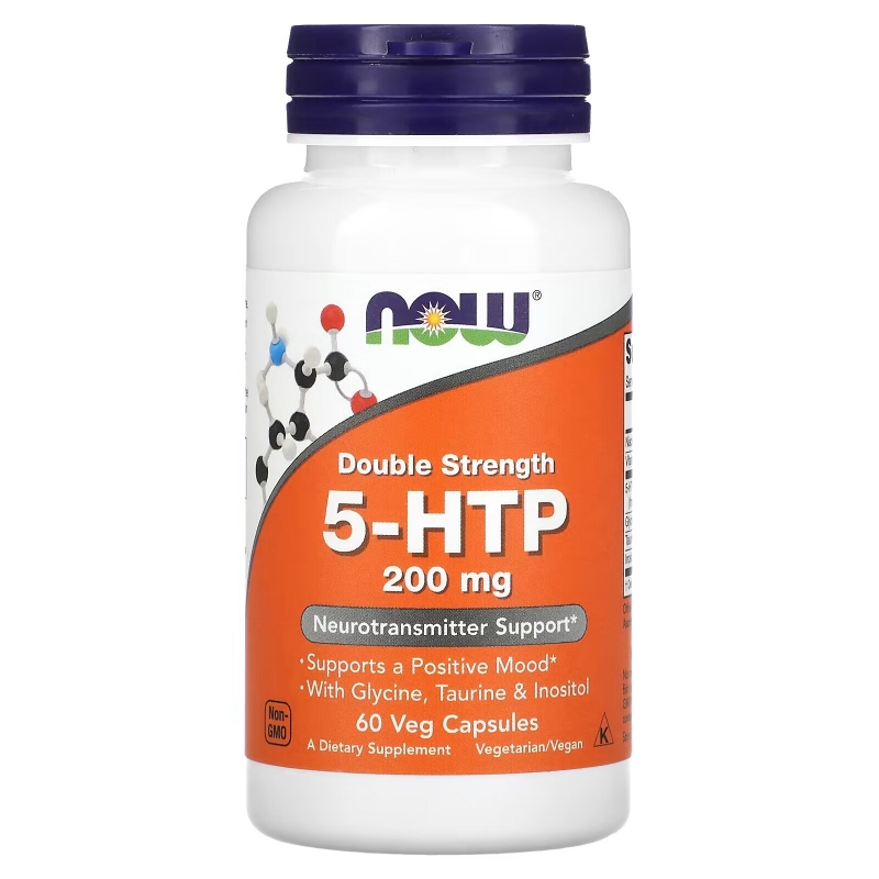 Now Foods, 5-HTP, 200 mg, 60 Veg Capsules
