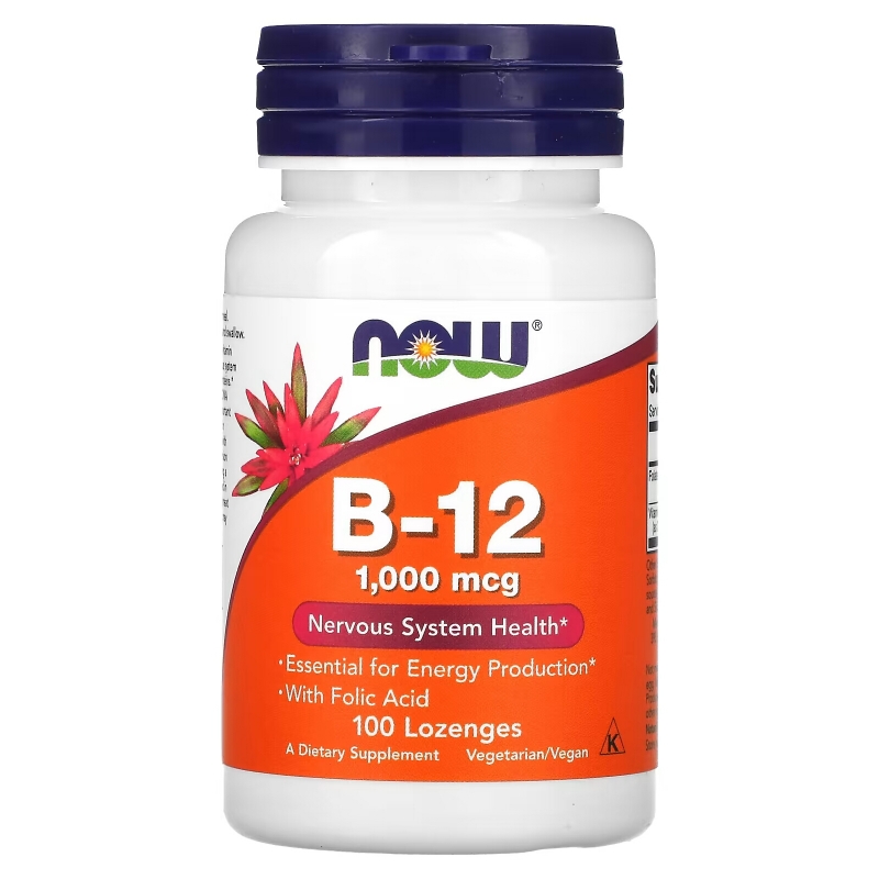 Now Foods, B-12, 1,000 mcg, 100 Lozenges