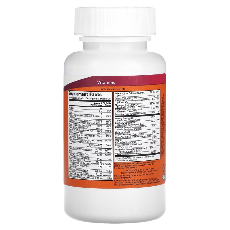 NOW Foods, EVE, превосходные мультивитамины для женщин, 90 мягких таблеток