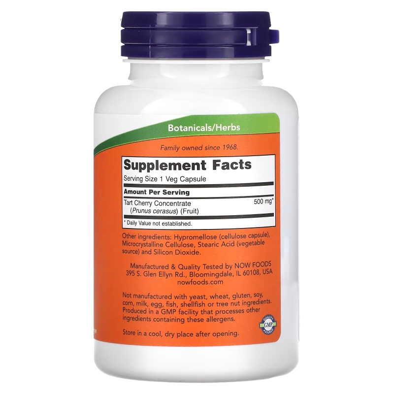 Now Foods, Tart Cherry, 500 mg, 90 Veg Capsules