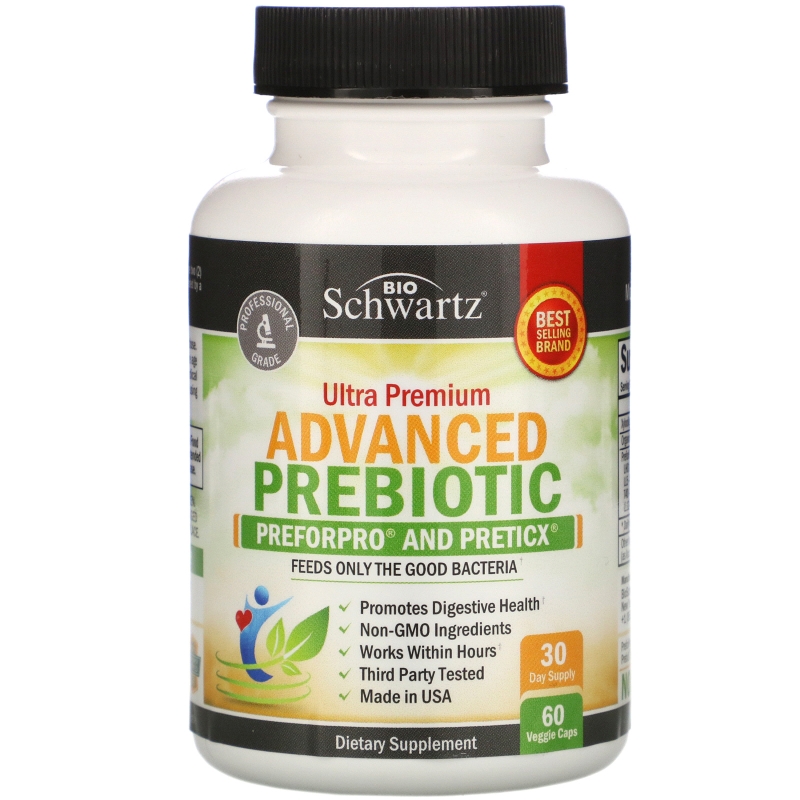 BioSchwartz, Advanced Prebiotic, 60 Veggie Capsules