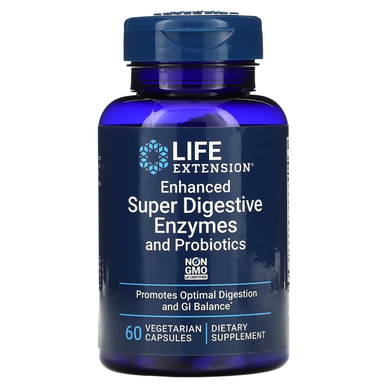 Life Extension, Enhanced Super Digestive Enzymes With Probiotics, 60 Veggie Caps