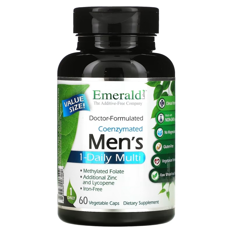 Emerald Laboratories, Coenzymated Men's 1-Daily Multi, 60 Vegetable Caps