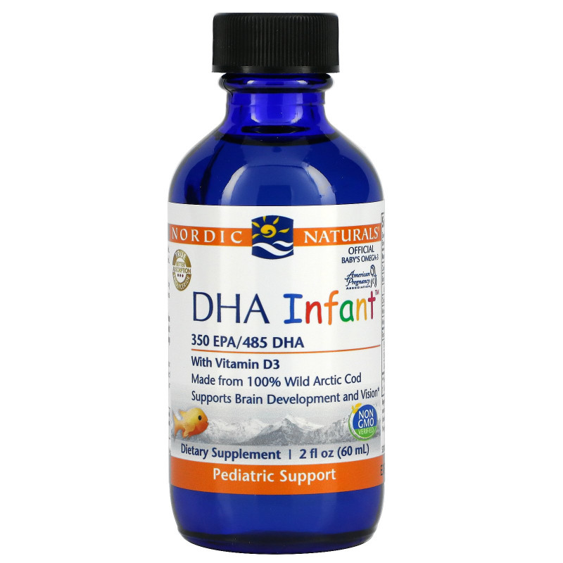 Nordic Naturals, DHA Infant, с витамином D3, 2 ж. унц.(60 мл)