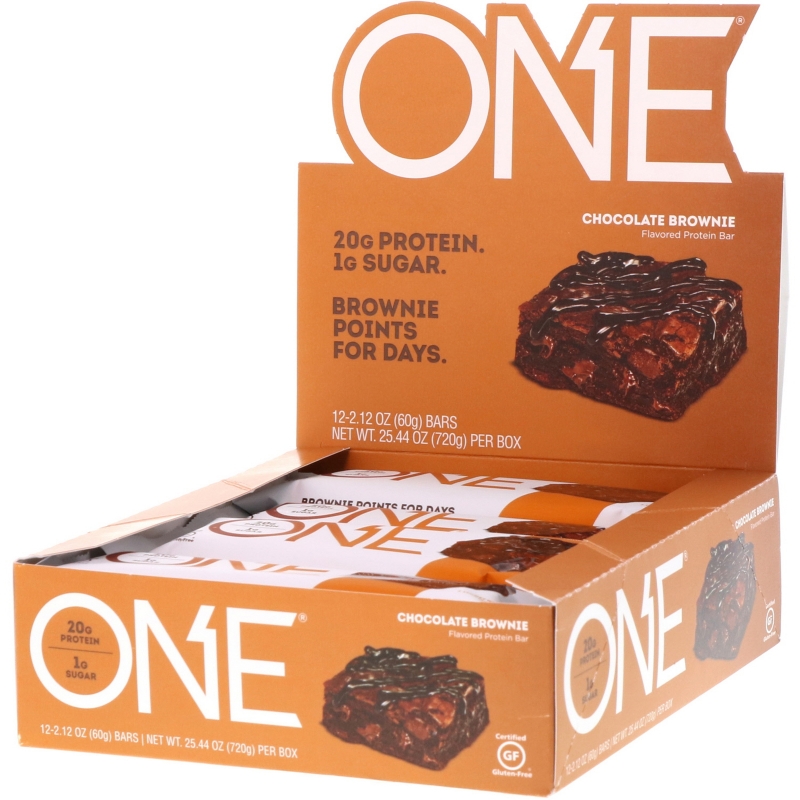 Oh Yeah! One Chocolate Brownie Flavor 12 Bars 2.12 oz (60 g) Each