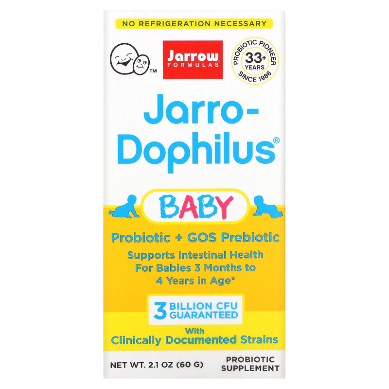 Jarrow Formulas, Jarro-Dophilus Baby, Baby's Probiotic, 3 Billion Live Bacteria, 2.1 oz (60 g)