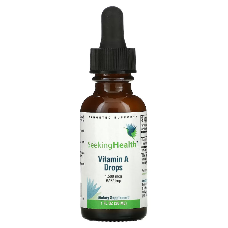 Seeking Health, Vitamin A Drops, 1,500 mcg RAE/Drop, 1 fl oz (30 ml)