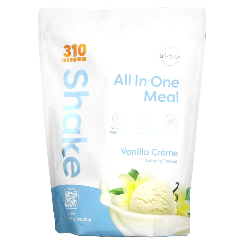 310 Nutrition, All-In-One Meal Shake, Vanilla Creme, 28.4 oz (804.6 g)