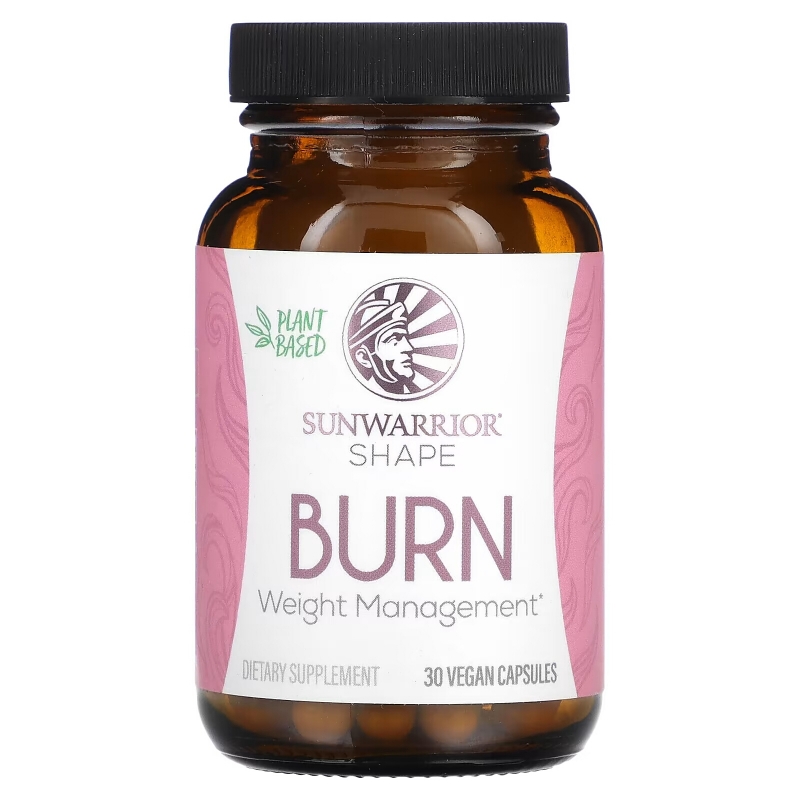 Sunwarrior, Shape, Burn, Weight Management, 30 Vegan Capsules