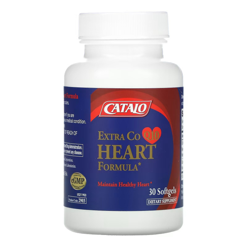 Catalo Naturals, Extra CoQ10 Heart Formula with Nattokinase & Flaxseed Oil, 30 Softgels