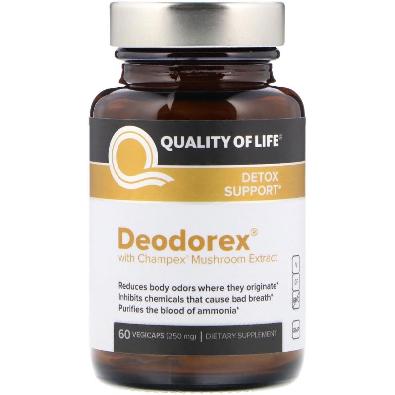 Quality of Life Labs Deodorex с экстрактом гриба Champex 60 овощных капсул