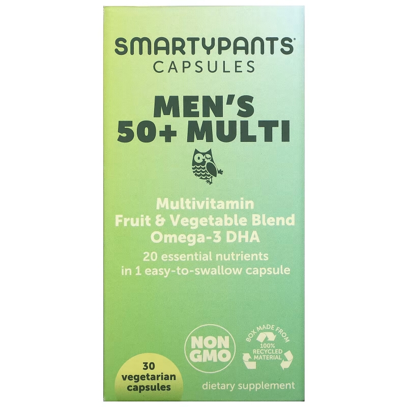 SmartyPants, Men's 50+ Multi, 30 Vegetarian Capsules