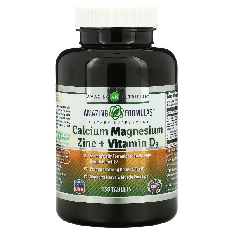 Amazing Nutrition, Calcium Magnesium Zinc + Vitamin D3, 150 Tablets