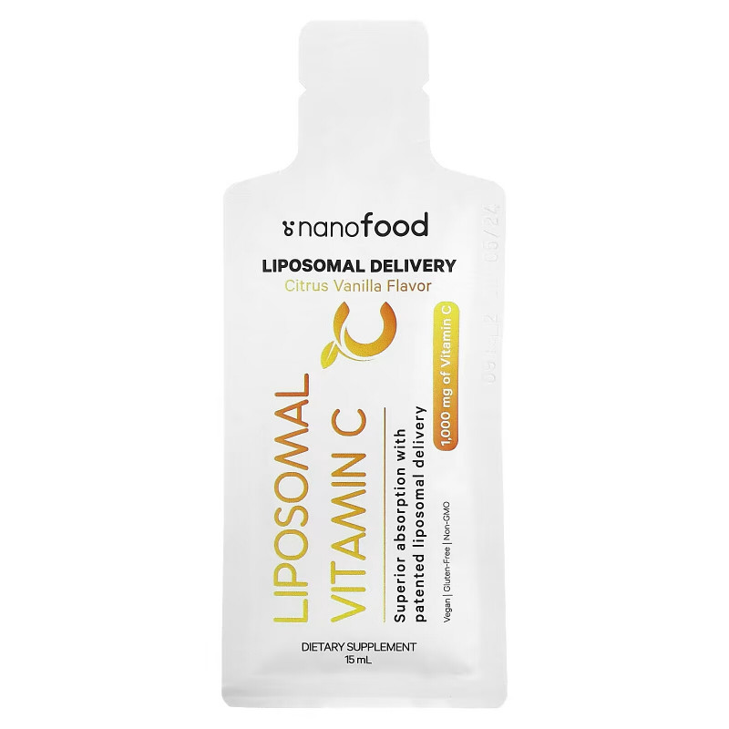 Codeage, Liposomal Vitamin C, Citrus Vanilla, 1,000 mg, 32 Pouches, 0.5 fl oz (15 ml) each