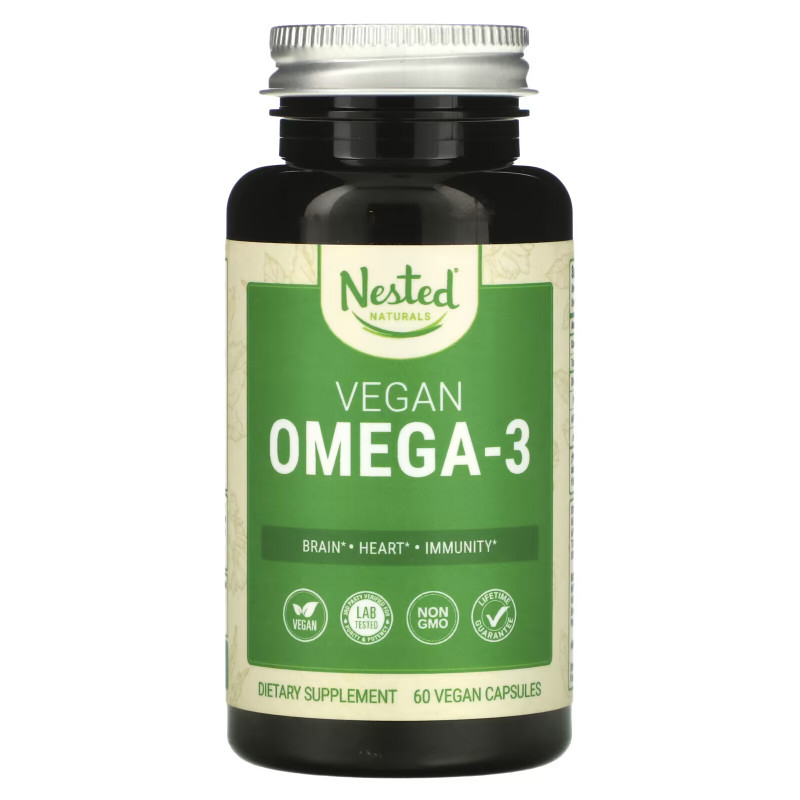 Nested Naturals, Vegan Omega-3, 60 Vegan Capsules