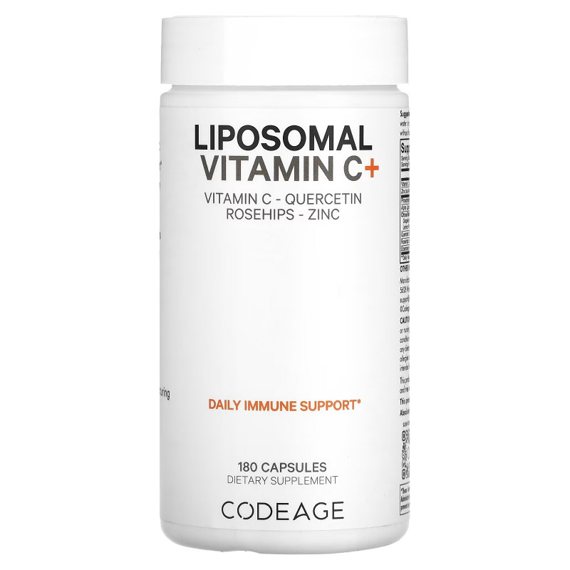 CodeAge, Vitamins, Liposomal Vitamin C+, 180 Capsules