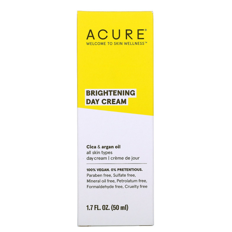 Acure, Brilliantly Brightening, дневной крем, 1,7 ж. унц. (50 мл)