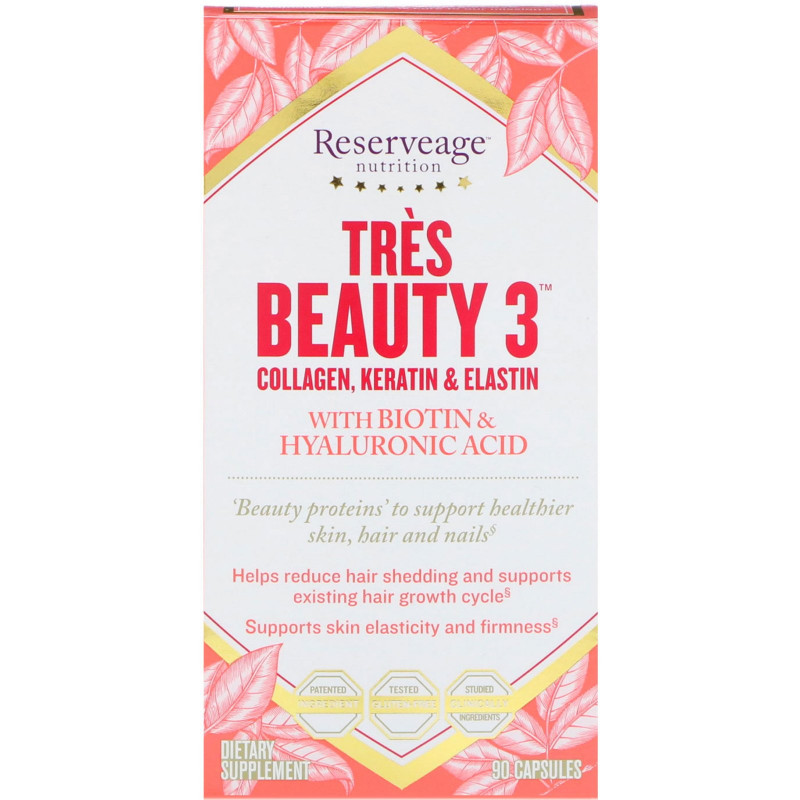 ReserveAge Органические вещества Tres Beauty 3 90 капсул