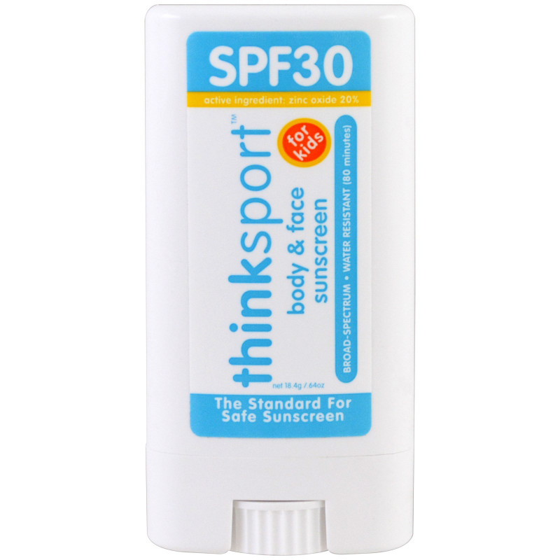 Think, Thinksport, Face & Body, Sunscreen Stick, For Kids, SPF 30, 64 oz (18.4 g)