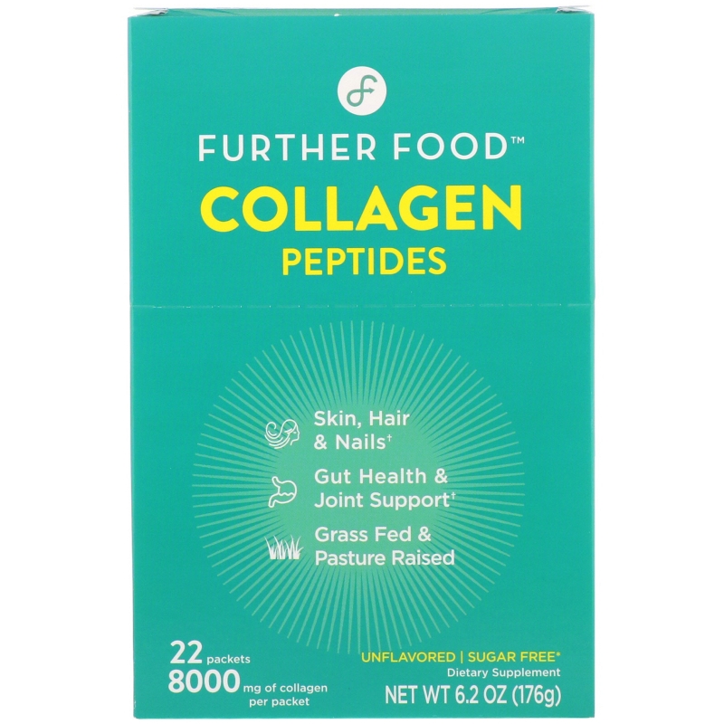 Further Food, Collagen Peptides, Unflavored, 22 Packs, 0.28 oz (8 g) Each