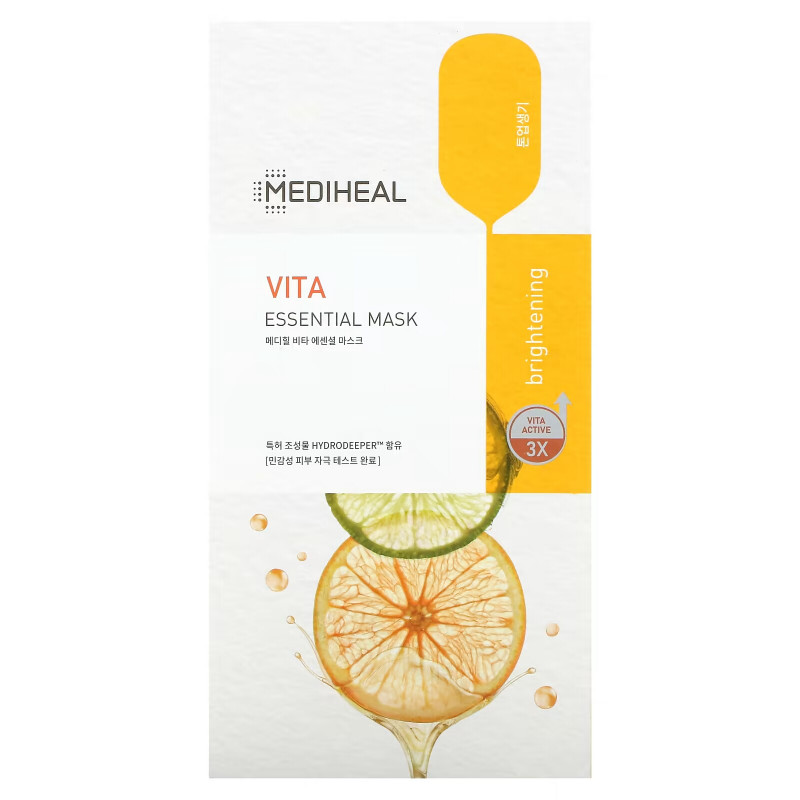 Mediheal, Vita, Essential Beauty Mask, 4 шт., По 24 мл (0,81 жидк. Унции)