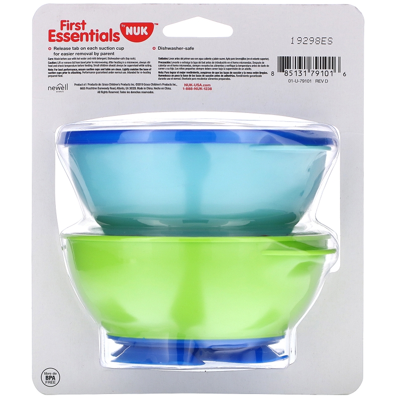 NUK Gerber Graduates Tri-Suction Bowls 2 Bowls & 1 Lid