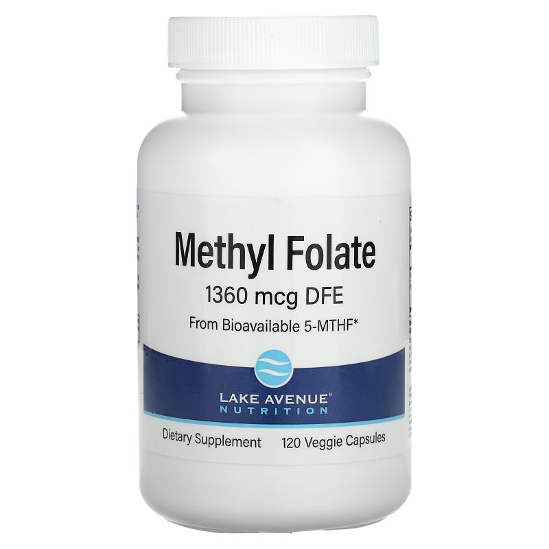 Lake Avenue Nutrition, Methyl Folate, 800 mcg, 120 Veggie Capsules