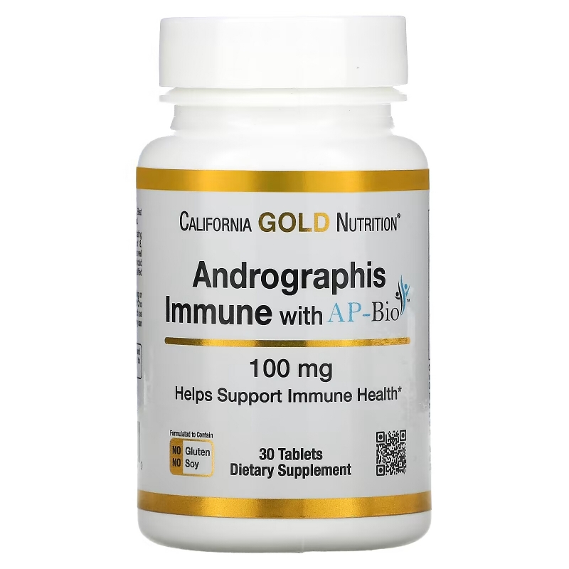 California Gold Nutrition, Andrographis Immune with AP-BIO, 100 mg, 30 Tablets