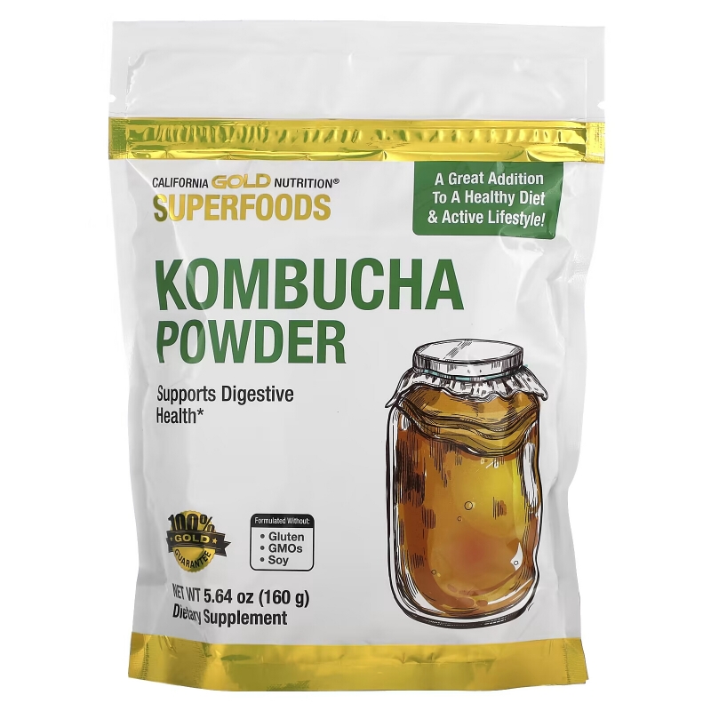 California Gold Nutrition, SUPERFOODS - Kombucha Powder, Unflavored, 5.64 oz (160 g)