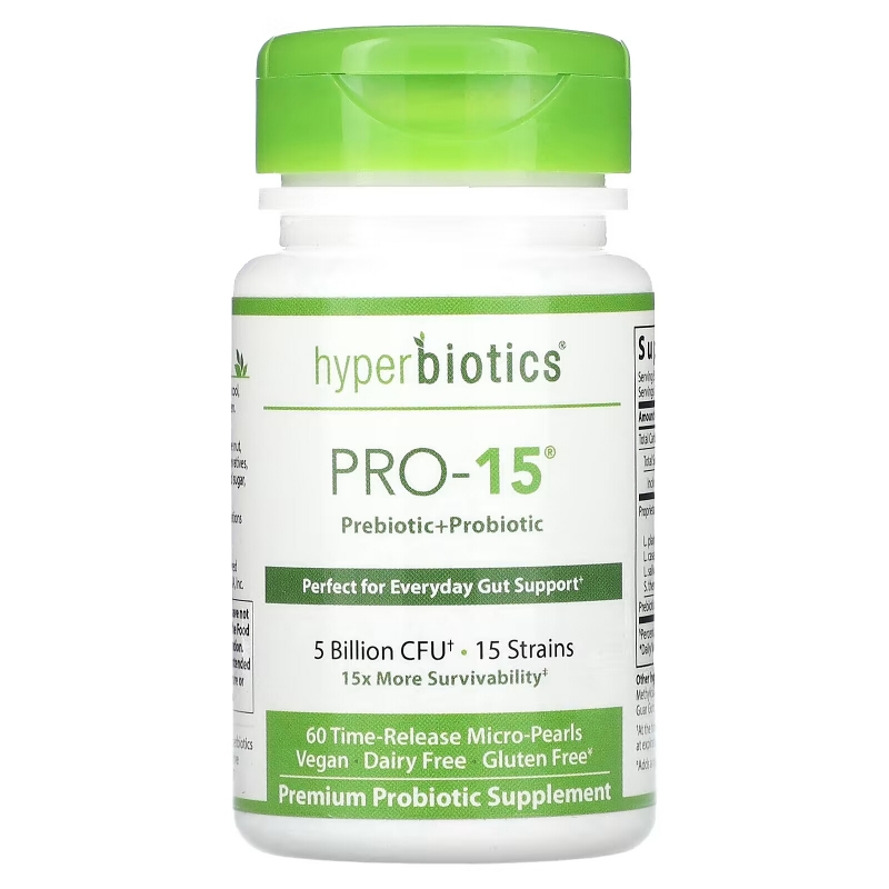 Hyperbiotics, PRO-15. The Perfect Probiotic, 5 Billion CFU', 60 Tablets